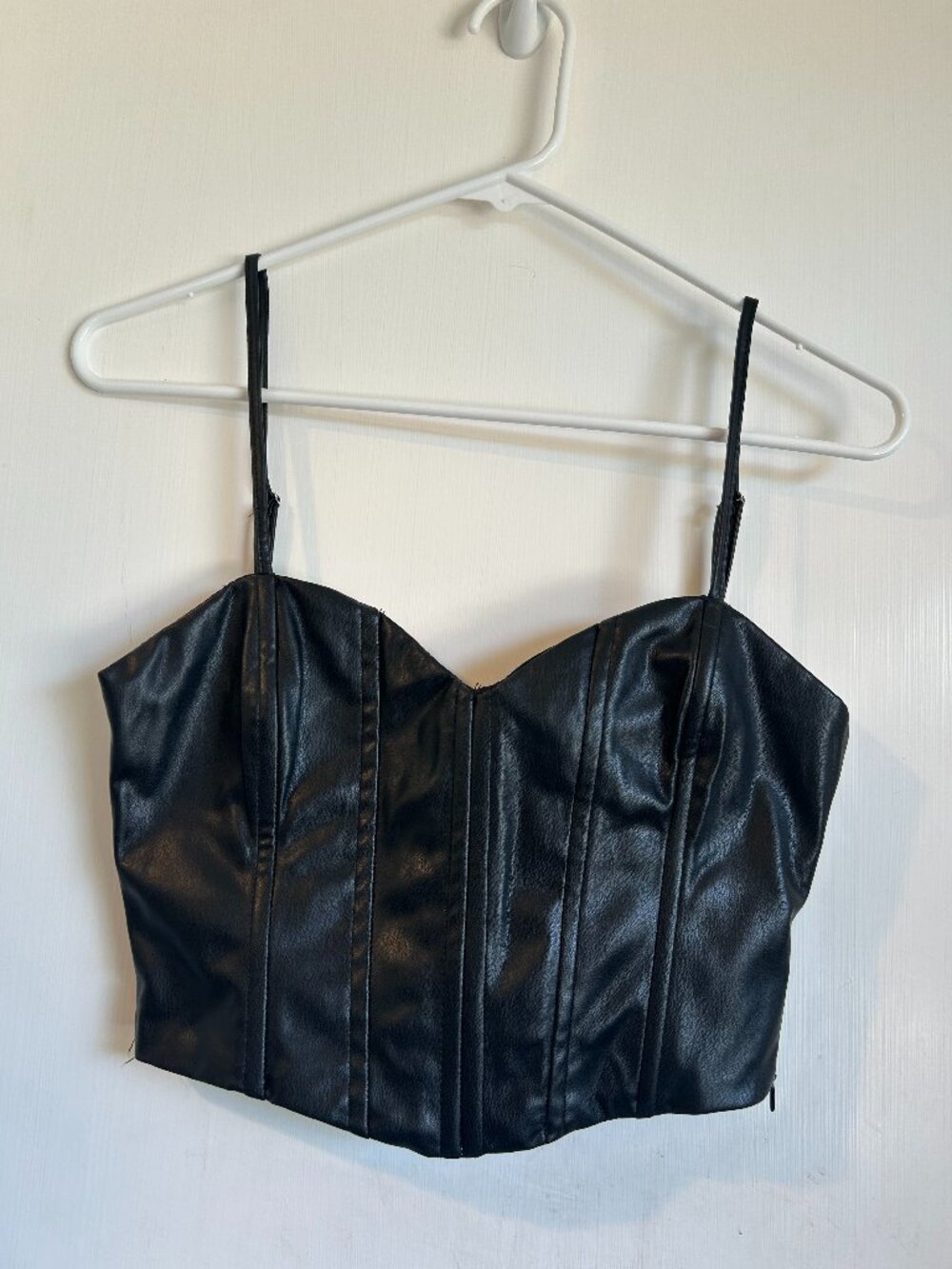 Faux Leather Crop Top